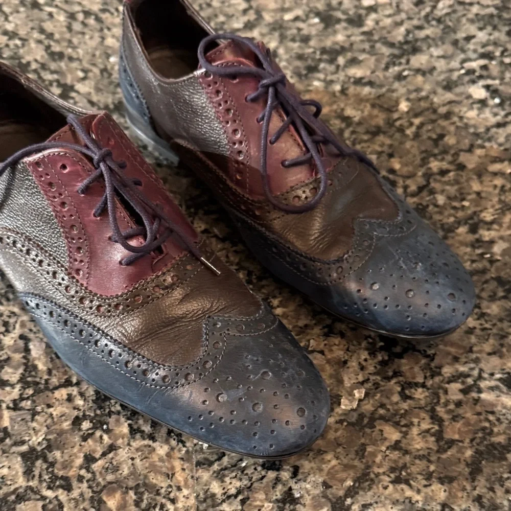 Aldo Men's Classic Brogue Leather Shoes - Black and Brown